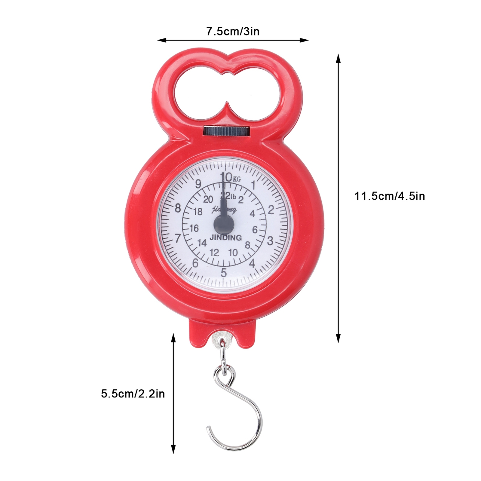 10kg Pointer Hook Hanging Scales Mini Spring Scale For Fishing Shopping