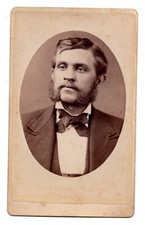 Antique CDV Circa 1870s G.w. Weiser Handsome Bearded Man In Suit OH
