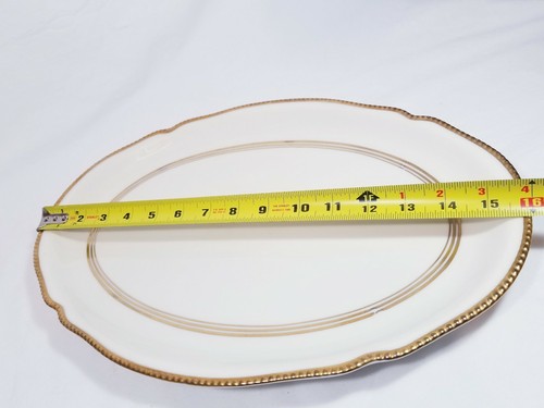 Castleton China ROYAL Ivory Gold Trim Oval Service Platter Large 16" - Picture 4 of 11