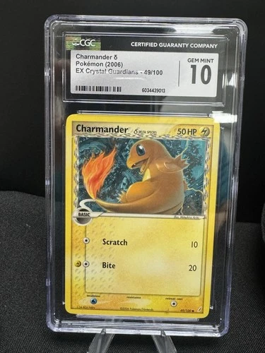 CGC 10 Charmander 2006 EX Crystal Guardians 49/100