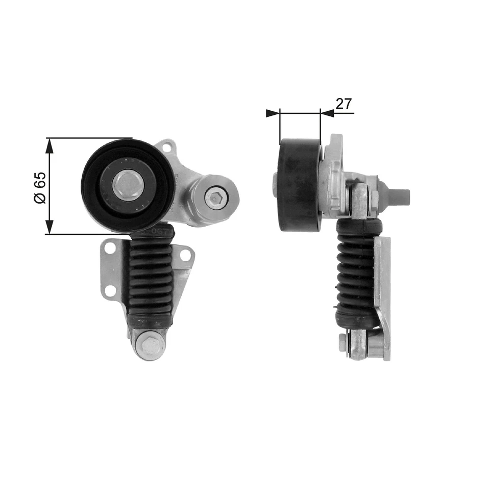 BELT TENSIONER VRIBBED BELT T38399 FOR ALFA ROMEO FIAT LANCIA 2.4L 5cyl 166 2.4L - Image 2 of 4