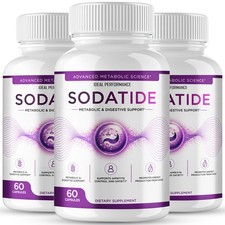 Sodatide Digestive Health Supplement - 180 Capsules 3 Pack 
