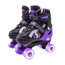 Kids Roller Skates 4 Size Adjustable with Light-Up Wheels - For Ages 5-12