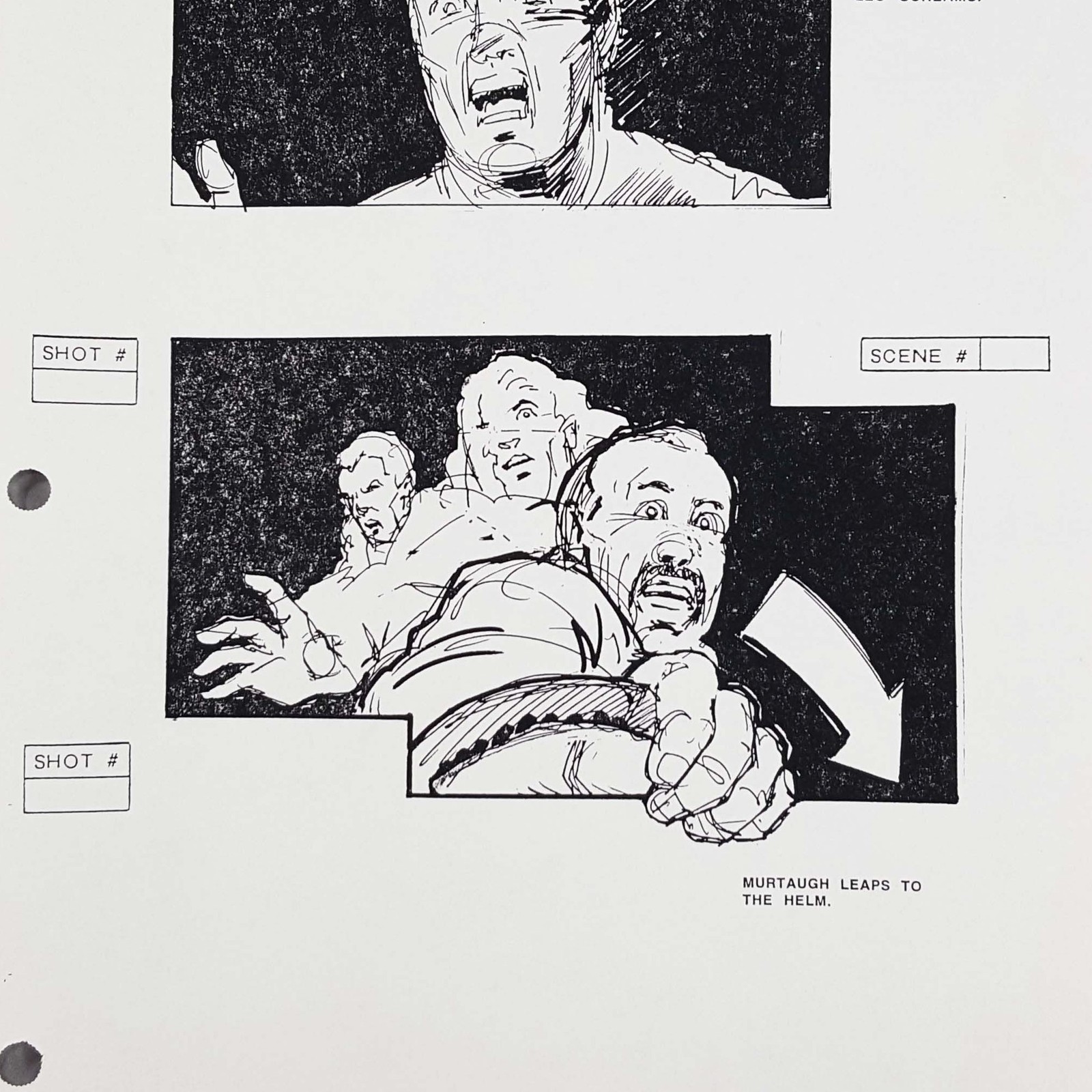 Image 3 of Lethal Weapon 4 Storyboard Joe Pesci Leo Getz Screaming Boat Fight Scene