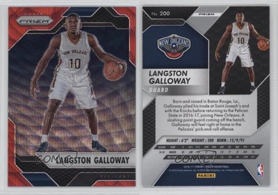 2016-17 Panini Prizm Ruby Wave Prizm Langston Galloway #200