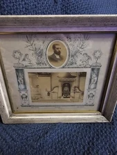 Antique Photo Framed Reverend Church Religious Etching Art