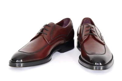 HUGO BOSS TAILORED Schuhe, Gr. 42 / UK 8 / US 9, Made in Italy, Dark Red - Bild 1 von 4