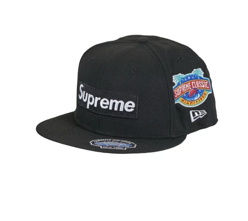 CHAPEAU NOIR TAILLE 7 1/4 FW23 LOGO BOITE CHAMPIONNATS SUPRÊMES NEUVE EERA BOX