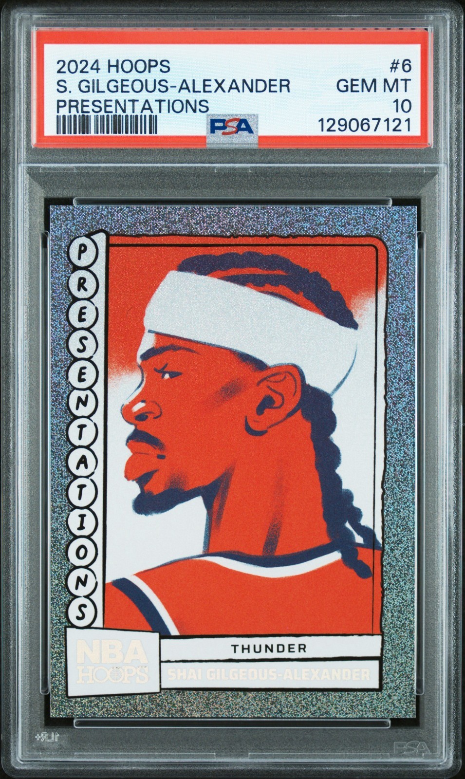 2024-25 Panini Hoops Shai Gilgeous-Alexander #6 Presentations SSP PSA 10