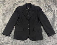 Style Co Women s Black Stretch Blazer Jacket Size 12 Career Office 3 Button