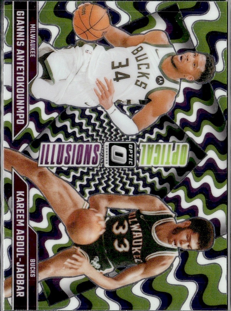 2024-25 Donruss Optic Illusions Giannis Antetokounmpo Kareem Abdul-Jabbar #4