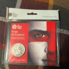 2018 Pride Of England Football £5 BUNC In Royal Mint Packaging - Available on eBay