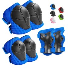 Kids knee elbow wrist pads set 3-in-1 for skating biking
