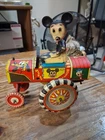VTG. 1950's MARX * MICKEY MOUSE * Wind Up Crazy Car COMPLETE & WORKS!