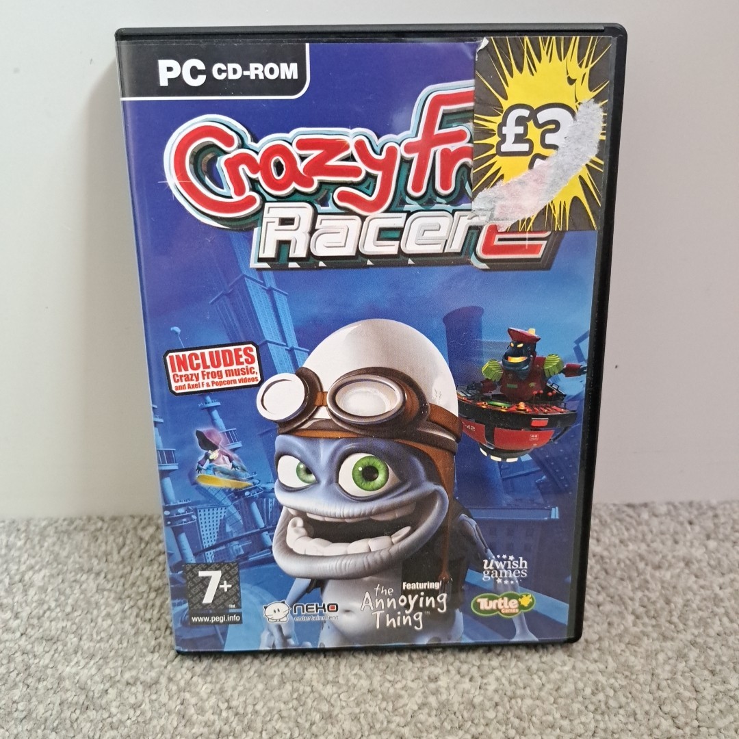 レア! CD BUG SO CRAZY Crazy Frog Racer 2 PC Game CD ROM Axel F Popcorn Music the