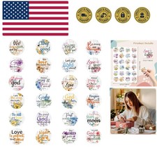 600 Pcs Bible Verse Stickers, 24 Styles Floral Scripture Stickers Christian R...