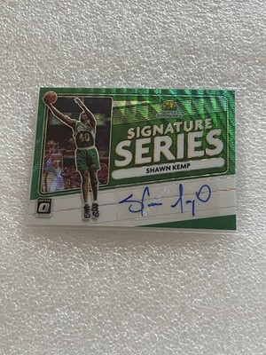 2020-21 Panini Donruss Optic Signature Series Green Prizm Shawn Kemp Auto