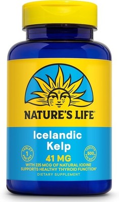 Nature?s Life Icelandic Kelp 41 mg Tablets - Iodine Supplement and Thyroid Suppo