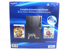 SONY PLAYSTATION 3 SLIM PS3 160GB BLACK IN A BOX