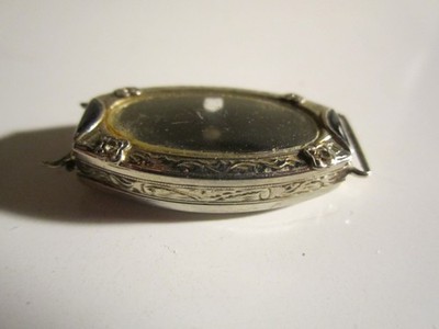 DATIERT 1929 18K WEISSGOLD & PLATINBESATZ UHRENGEHÄUSE 4g KEINE UHR - 4 DIAMANTEN