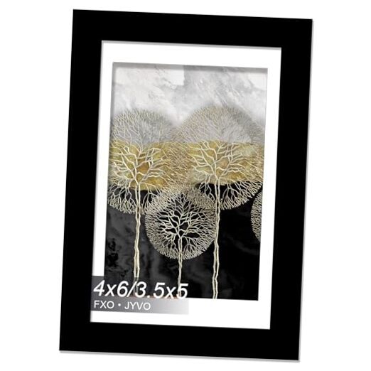 Picture Frame, Display Photo 3.5x5 with Mat or 4 x 6 Without Mat, Light 4x6 1