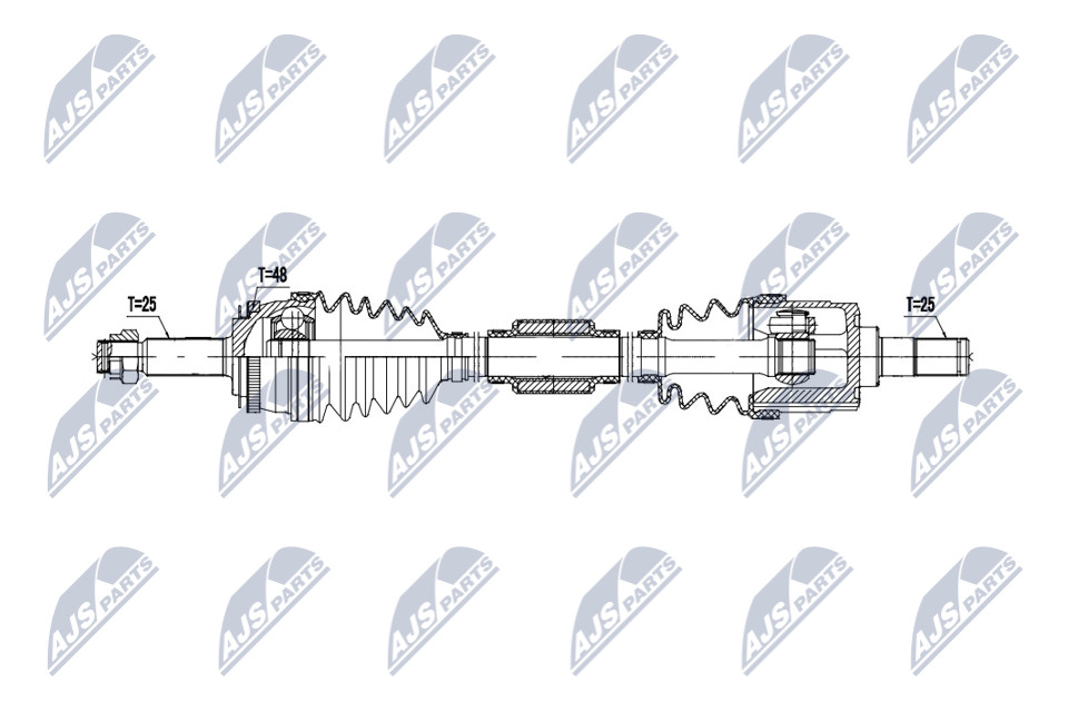 NPW-KA-382 NTY Drive Shaft for KIA