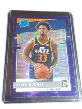 2020-21 Donruss Optic Elijah Hughes Rated Rookie Purple Shock #192 Utah Jazz 