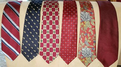  Men'  Necks LOT of 6. Good brands 