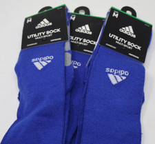adidas Utility Sport Over The Calf Socks 3-Pair Team Royal Blue Large NWT