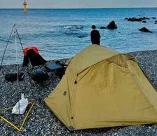 Helinox Tactical Cot Tent Solo Inner Tent Fabric Black Tan (With Tactical Fly)