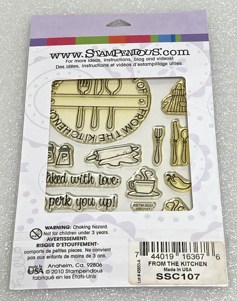 SELENDOS estampillas transparentes de la cocina nuevas en paquete stock antiguo Foto 2 de 2