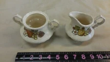 METLOX VERNON WARE  POPPYTRAIL CREAMER AND SUGAR -NO LID
