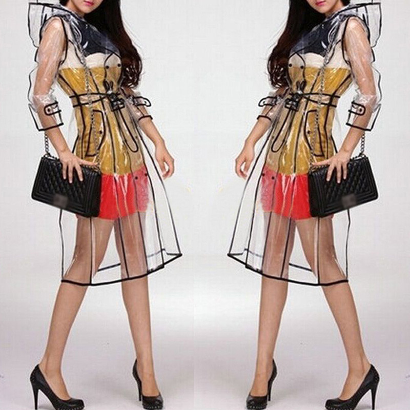 Fashion Transparent Raincoat Runway 