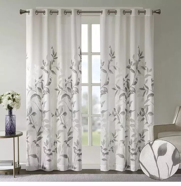 New Madison Park Botanical Leave Tree Curtains Modern Contemporary