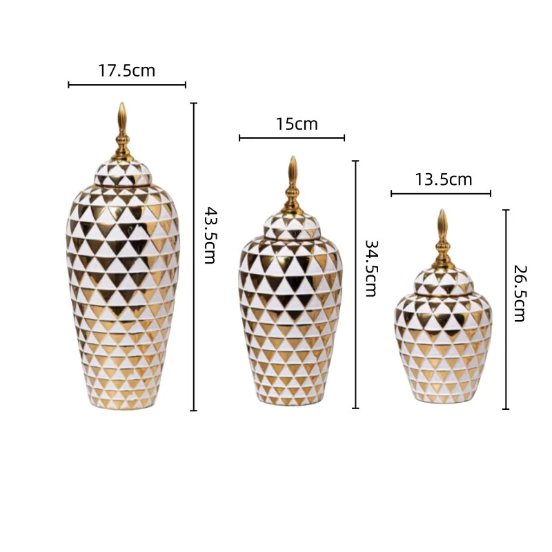 Luxus Größ Weiße Keramik Ginger Jar Vase, Blumen- & Aufbewahrungstopf mit Deckel - Bild 4 von 4