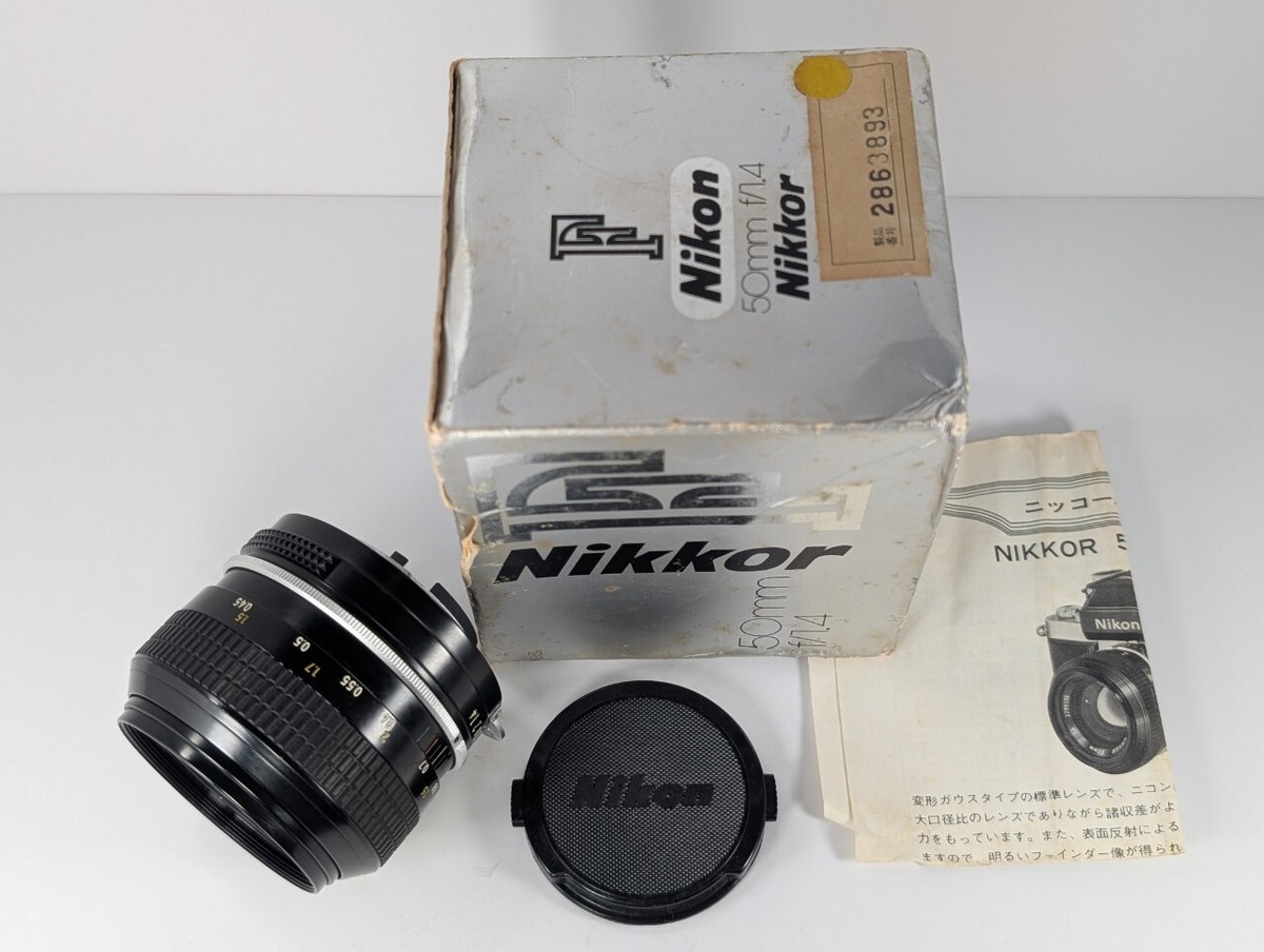 【美品】ニコン ニューニッコール 50mm f/1.4 non Ai MF Nikon Nikkor-S.C Auto 50mm F1.4 Non Ai MF [ Exc+++ ] Lens