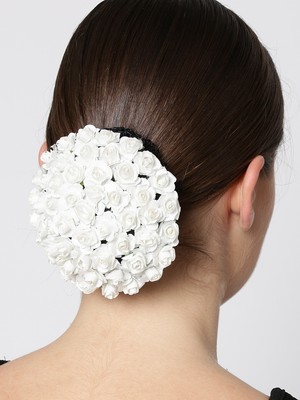 Indian Bollywood White Flower Gajra Hair Juda Bun Pin Wedding