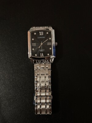 Longbo Uhr ,Unisex neu, Quarz, Rechteckig, Edelstahl