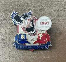 1997  Yankees Phillies pin Interleague Series MLB Philadelphia NY