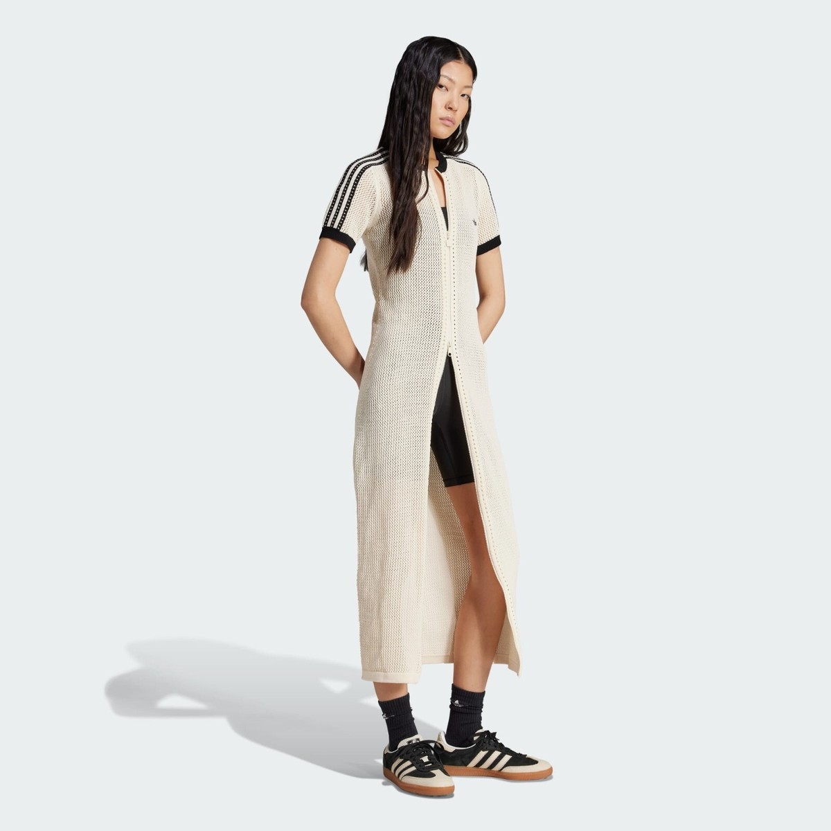 【ADIDAS】Originals Premium Crochet Dress JD1074 adidas WMNS Originals Premium Crochet Dress Wonder White
