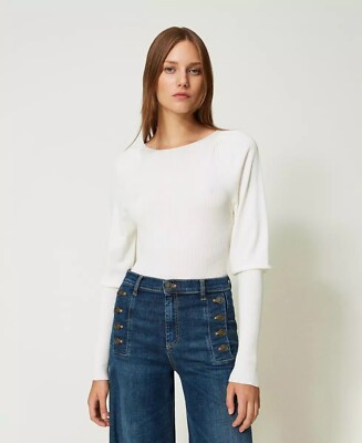 Maglia girocollo da Donna Twin Set Taglia S Colore Bianco