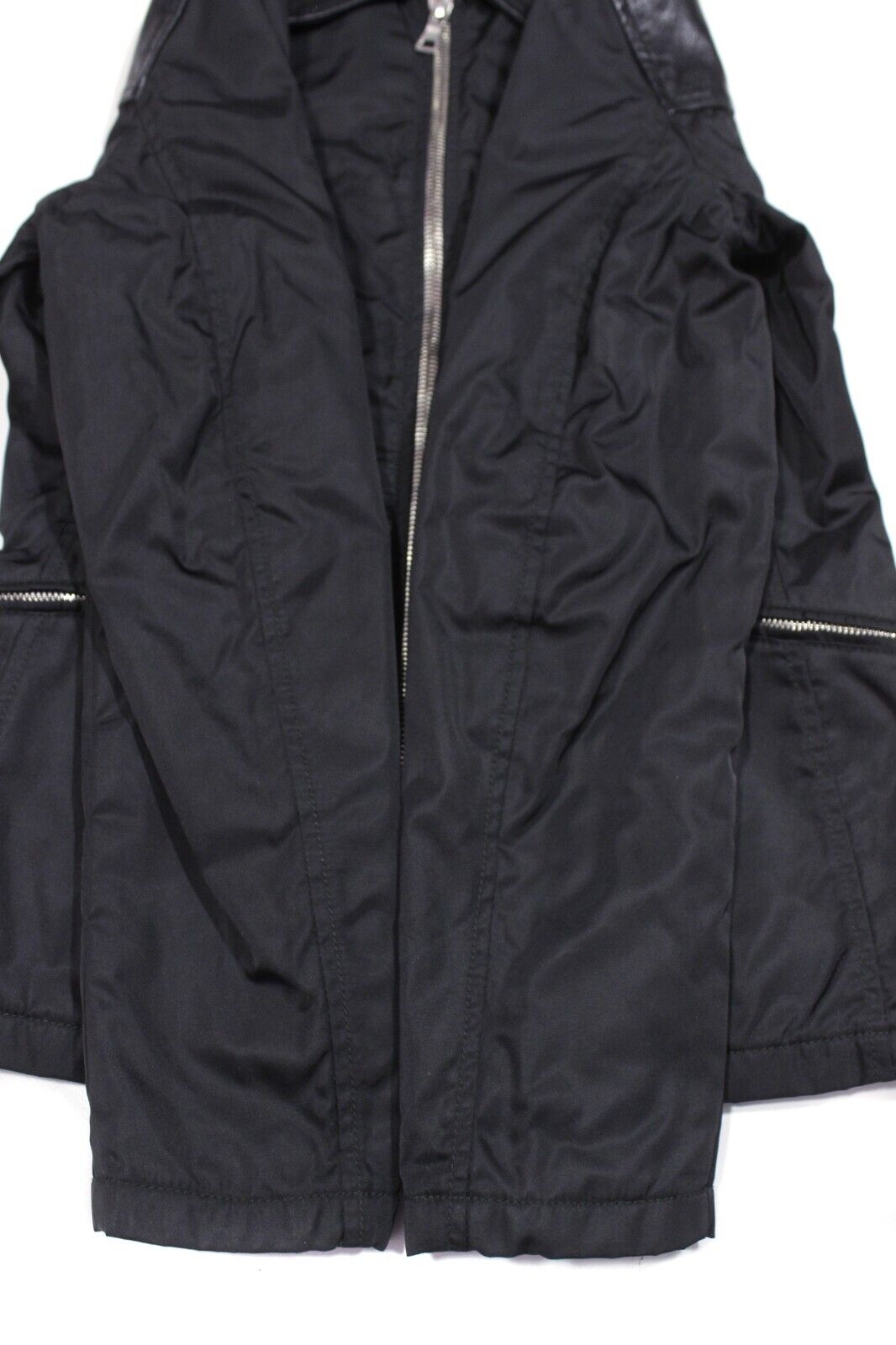 Prada 90S Mainline Nylon Leather Jacket Vintage | eBay