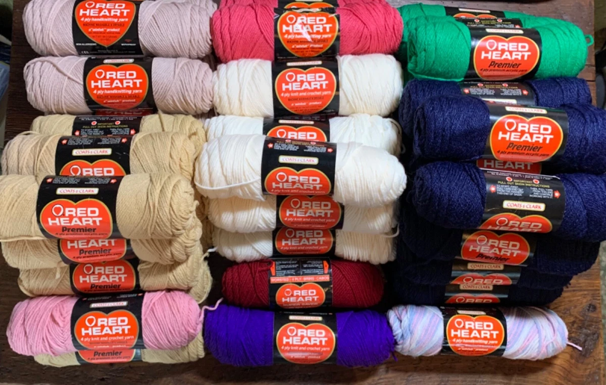 Red Heart 4 PLY KNIT AND CROCHET Yarn 10 COLORS TO PICK FROM