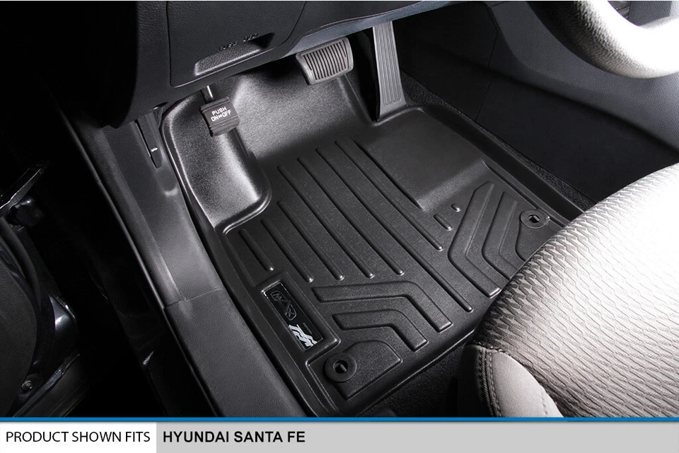 SMARTLINER Custom Fit Floor Mats Cargo Trunk Liner Set 2013-2018 Santa Fe Foto 2 de 4