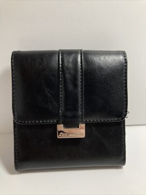 Liz Claiborne Woman's Wallet Coin Purse Tri-Fold Black