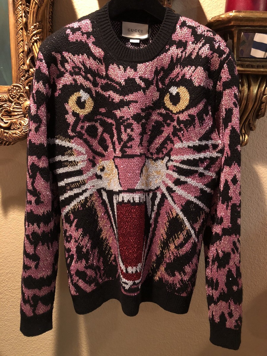 Pink Gucci Tiger Shirt Women's 100% Authentic GUCCI Pink