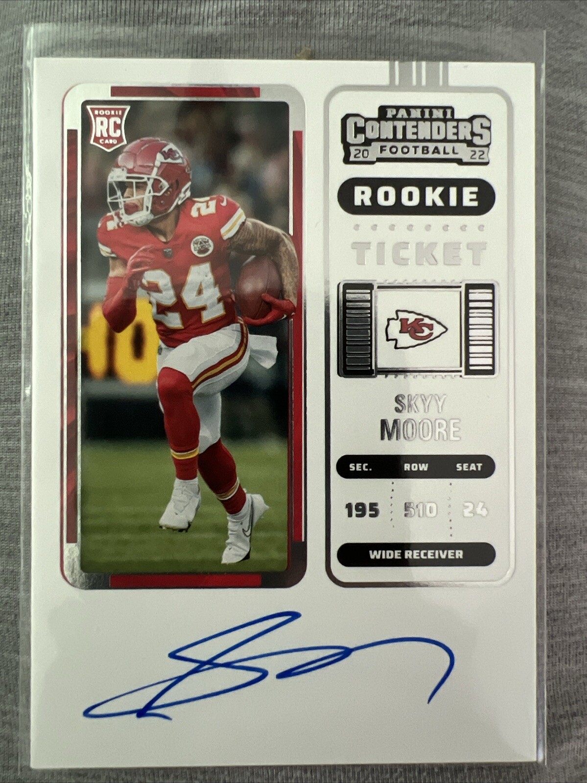 2022 Contenders Skyy Moore RC Rookie Ticket Autograph Auto #134 Chiefs 🔥💎🏈