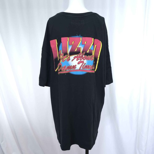 Primark t shirt womens M P2P 23 black Lizzo It's About Damn Time - Picture 4 of 16