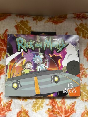 RICK AND MORTY 12 Days Of Socks Crew & Low Cut Socks Men's Shoe 6-12