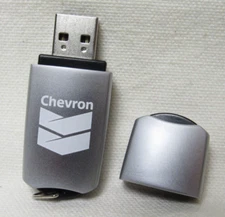 Chevron Standard Gas Oil Silver Metal Flash Drive 2GB Advertising